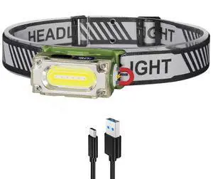 Ecocleanpath Rechargeable LED Headlamp, 1200 Lumens, 6 Modes, IPX4 Waterproof, Magnetic Base for Camping & Hiking
