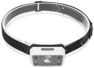 Ecocleanpath White Motion Sensing LED Headlamp - Rechargeable, Dual Light Source, 60° Adjustable Angle for Camping & Hiking