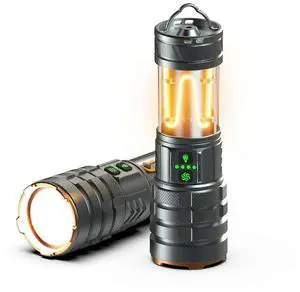 Ecocleanpath 5000LM Rechargeable 2-in-1 LED Flashlight & Lantern, 5000mAh Power Bank, IP45 Waterproof Camping Light Ecocleanpath 5000LM Rechargeable 2-in-1 LED Flashlight & Lantern, 5000mAh Power Bank, IP45 Waterproof Camping Light