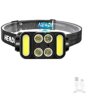 Ecocleanpath Minsk 1000 Lumen Motion Sensor Headlamp, Rechargeable IPX4 Waterproof LED Headlight for Running, Hiking