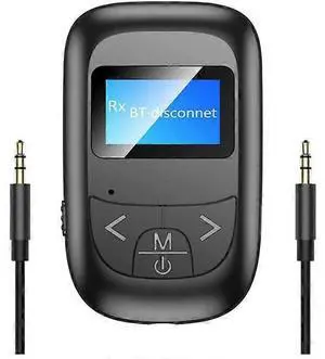 Ecocleanpath Bluetooth 5.0 Audio Adapter Transmitter/Receiver for TV, PC, Car - 2-in-1, Low Latency, 33ft Range, Hands-Free Call (Black)