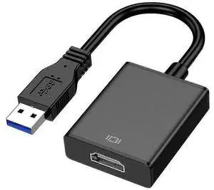 Ecocleanpath HDMI1206Y18 USB 3.0 to VGA Adapter, 1080P 60Hz for Dual Monitor Setup