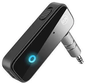Ecocleanpath Bluetooth 5.0 AUX Adapter for Car & Home - Wireless Audio Receiver/Transmitter, Hands-Free Calling (Black)