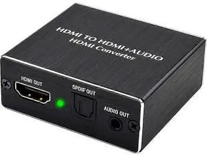 Ecocleanpath HDMI Audio Extractor 4K 3-Mode: HDMI to RCA/SPDIF/Optical, Metal Housing Ecocleanpath HDMI Audio Extractor 4K 3-Mode: HDMI to RCA/SPDIF/Optical, Metal Housing