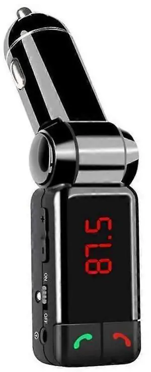Ecocleanpath Bluetooth FM Transmitter with Dual USB Charger, Hands-Free Car Kit & MP3 Player, Black