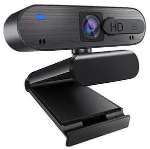 Ecocleanpath 1080P HD Webcam with Microphone & Privacy Cover - USB Streaming Camera for PC Gaming & Video Calls (Black)