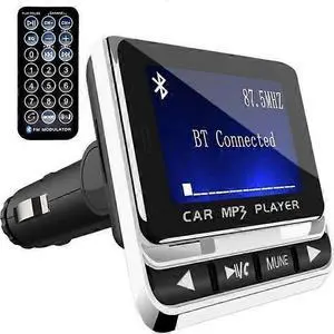 Ecocleanpath Wireless Bluetooth FM Transmitter with Remote, USB Charger & Noise Cancelling Mic - Black