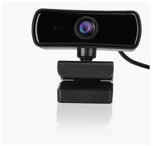 Ecocleanpath HD Business Webcam with 360° Rotation & Microphone, Auto Focus USB Camera for Video Conferencing & Teaching (Black)
