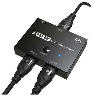 Ecocleanpath HDMI1215Y13 8K HDMI Switch/Splitter: 8K@60Hz, 4K@120Hz, Dual Display Support