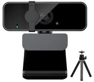 Ecocleanpath 1080P HD Webcam with Microphone, 105° Wide Angle for Streaming, Video Conferencing (Black)