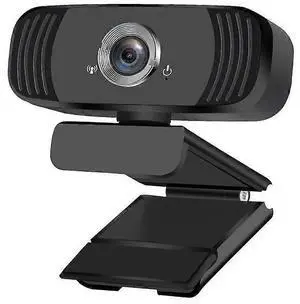 Ecocleanpath 360° Rotatable Webcam with Privacy Cover & Mic, 1080P HD USB Computer Camera for Streaming (Black)