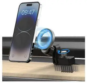 Ecocleanpath Magnetic Car Phone Mount for Tesla Model 3/Y, Compatible with iPhone 12-15, Black