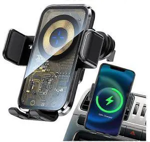 Ecocleanpath 15W Super Magnetic Car Phone Holder & Wireless Charger - Fast Charging Stand (Black)