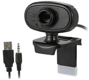 Ecocleanpath Black 480p Clip-On Webcam with Mic | USB 2.0 Computer Camera for Video Conferencing