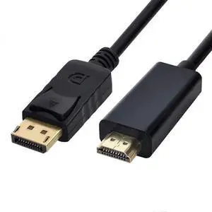 Ecocleanpath Gold-Plated DisplayPort to HDMI Cable 6ft - 1080P Adapter for PC, Laptop, Monitor & Projector