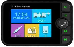 Ecocleanpath 2.4" LCD Bluetooth DAB+ Car Radio Adapter with FM Transmitter, Hands-Free Calls & MP3 Player