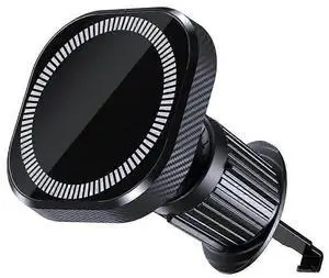 Ecocleanpath Magnetic Car Phone Holder for Air Vent, 360° Rotation & Strong Magnet Mount with Anti-Fall Hook (Black)