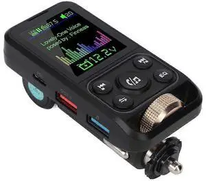 Ecocleanpath Bluetooth FM Transmitter for Car, PD30W/QC18W Fast Charger, Hands-Free Call, Ambient Light (Black)