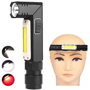 Ecocleanpath 90° Folding LED Work Light with Magnet, 5 Modes Rechargeable Flashlight, Super Bright 200-500m Range