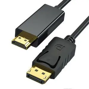 Ecocleanpath 6ft DisplayPort to HDMI Cable 4K 30Hz, DP 1.2 to HDMI 1.4 Adapter for PC TV Monitor Projector