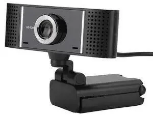 Ecocleanpath Rotatable Foldable USB 720P Webcam with Manual Focus for PC Laptop, Black