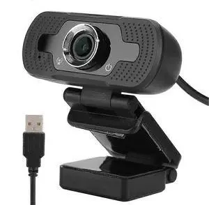 Ecocleanpath 1080P USB Webcam with Microphone & Noise Reduction - Plug & Play HD Webcam for Online Meetings (Black)