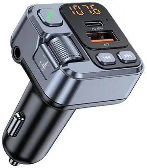 Ecocleanpath Bluetooth 5.1 FM Transmitter & 30W PD Car Charger - Wireless Music, Hands-Free Calls, Dual Fast Charging