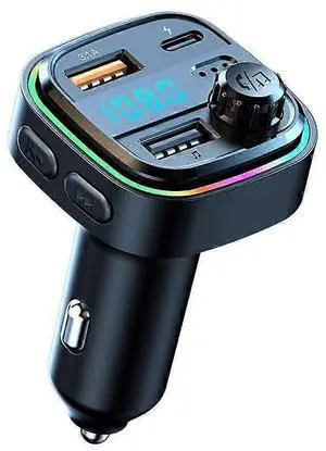Ecocleanpath Bluetooth Car Adapter & FM Transmitter with Dual USB Charger, Hands-Free Calling, Multi-Device Connection