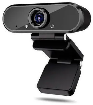 Ecocleanpath 1080P HD Webcam with Noise-Canceling Mic, 90° Wide Angle USB Camera for Video Calls & Streaming (Black)