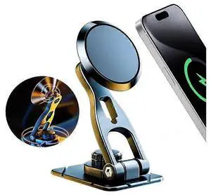 Ecocleanpath Magnetic Car Phone Holder Mount - 360° Rotation, Strong Suction, Universal for All Smartphones (Black)
