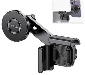 Ecocleanpath Magnetic Phone Holder for Tesla Model 3/Y/S/X, MagSafe Car Mount Compatible with iPhone 15/14/13/12 & Cases (Black)