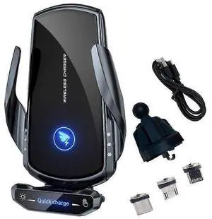 Ecocleanpath 15W Auto Clamping Wireless Car Charger Mount - Fast Charging, Air Vent Phone Holder with Gravity Sensor