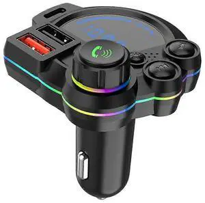 Ecocleanpath Bluetooth 5.3 FM Transmitter for Car, QC3.0 & PD20W Fast Charger, MP3 Player with TF/USB Support, Hands-Free Call