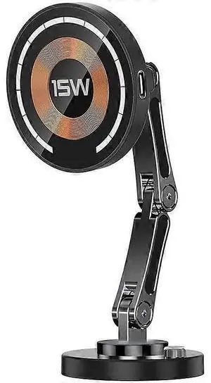 Ecocleanpath 15W Fast Magnetic Wireless Car Charger & Holder, Mag-Safe Compatible for iPhone 15-12 & All Smartphones (Black)
