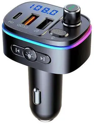Ecocleanpath Bluetooth 5.0 Car FM Transmitter with QC3.0 & PD Fast Charging, Hands-Free Calls, HiFi Stereo, USB Play Ecocleanpath Bluetooth 5.0 Car FM Transmitter with QC3.0 & PD Fast Charging, Hands-Free Calls, HiFi Stereo, USB Play