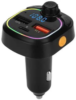 Ecocleanpath Black Car MP3 Player BT 5.0 FM Transmitter with 20W Fast Charging & Memory Function
