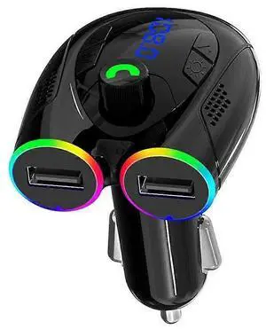 Ecocleanpath G68 Car MP3 Bluetooth Player with USB-C Charging, Hands-Free Calls & FM Transmitter (Black)