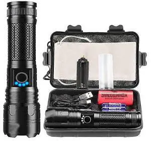 Ecocleanpath Shadowhawk P70 LED Tactical Flashlight, 10000 Lumens Super Bright, Rechargeable Black Torch Ecocleanpath Shadowhawk P70 LED Tactical Flashlight, 10000 Lumens Super Bright, Rechargeable Black Torch