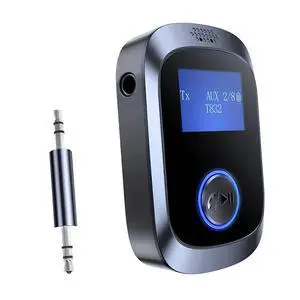 Ecocleanpath Bluetooth 5.4 Transmitter Receiver with LED Display, Low Latency AUX Audio Adapter for Car/TV/Travel Ecocleanpath Bluetooth 5.4 Transmitter Receiver with LED Display, Low Latency AUX Audio Adapter for Car/TV/Travel