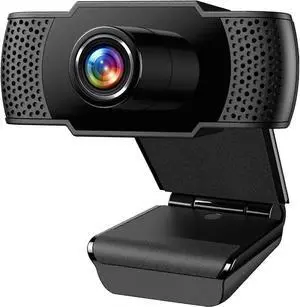 Ecocleanpath 1080P Webcam with Microphone & Auto Light Correction, Full HD USB Computer Camera for Video Calls/Conferencing