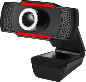 Ecocleanpath Black HD Webcam with Manual Focus & Built-in Mic for PC, Laptop - Crystal Clear Video
