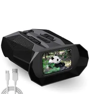 Ecocleanpath 4K Digital Night Vision Goggles, 20X Zoom, 1968ft Range, Rechargeable Black for Hunting & Surveillance