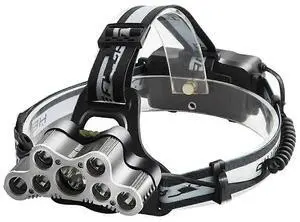 Ecocleanpath Waterproof Head Torch with White & Yellow Light - Lightweight for Camping, Running, Cycling (Black)