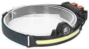 Ecocleanpath XPG COB Induction Headlamp, Type-C Rechargeable LED Head Torch, 90° Adjustable & Hand Wave Sensor, Black