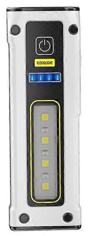 Ecocleanpath LED Rechargeable Torch with COB & Red Light, 7 Modes, Magnetic Base, Waterproof, White - 1000mAh USB-C