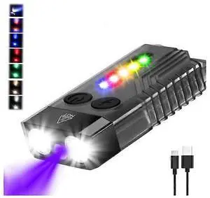 Ecocleanpath 1000 Lumen Rechargeable LED Keyring Torch with USB-C, COB Side Light, Magnet & UV Blacklight Ecocleanpath 1000 Lumen Rechargeable LED Keyring Torch with USB-C, COB Side Light, Magnet & UV Blacklight