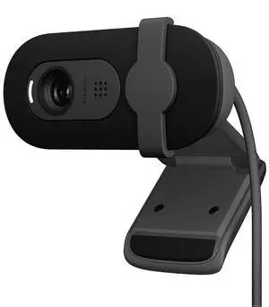 Ecocleanpath Black Full HD 1080p Webcam with Privacy Shutter & Built-in Mic for Streaming, Meetings