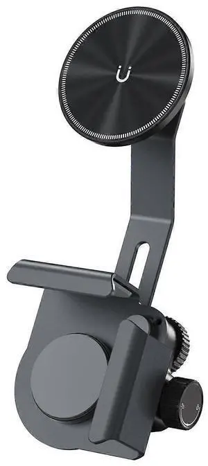 Ecocleanpath Tesla MagSafe Car Mount - 360° Magnetic Phone Holder with 3-Knob Control (Gray)