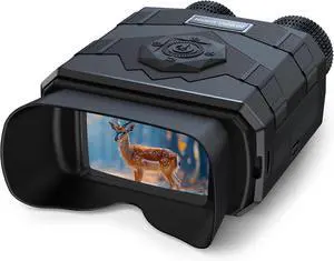 Ecocleanpath 3.5'' HD Night Vision Binoculars with 4K Video, 3000mAh Rechargeable Battery for Hunting & Wildlife