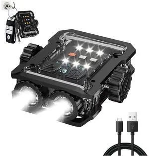 Ecocleanpath Rechargeable Magnetic Keychain Flashlight - 3 Light Modes, IPX4 Waterproof, Super Bright LED for Emergencies